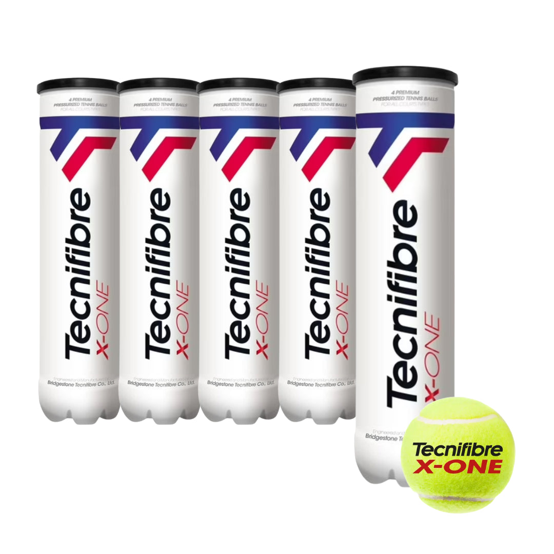 Pack 5 Tarro Plástico Pelota Tecnifibre X-One x4