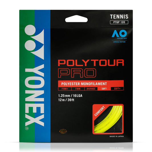 Set Cuerda Tenis POLY TOUR PRO 1.25 / 16L Amarillo YONEX