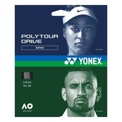 Set Cuerda Tenis POLY TOUR DRIVE 1.25 / 16L Plata YONEX